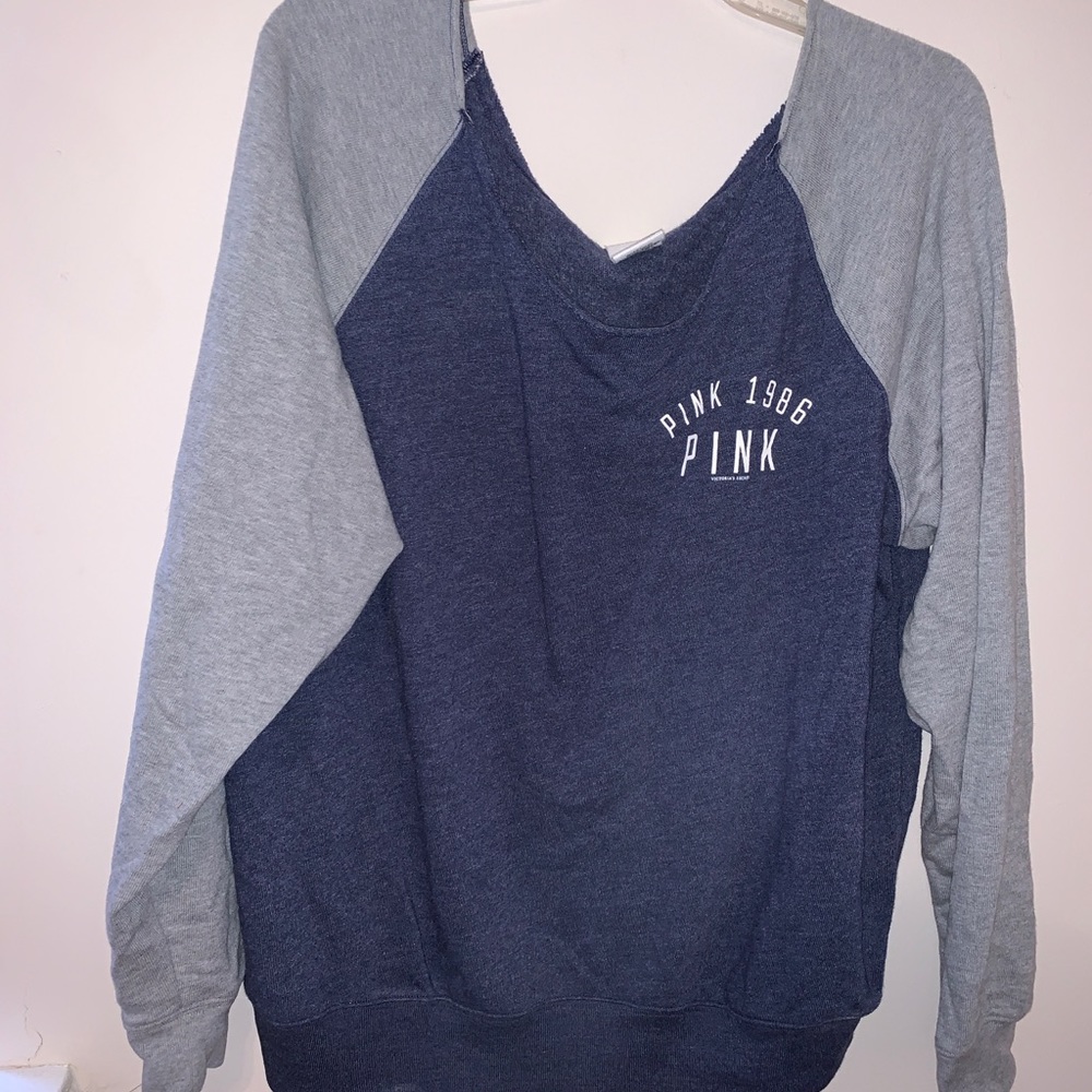 VS Pink Off the Shoulder Sweatshirt